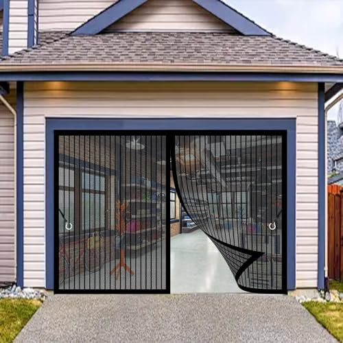 Mosquitera Imantada 95 x 95 cm Cierre Automático, sin Taladrar, Antimosquitos, Fácil Instalación, Cortinas Antimosquitos para Puerta de Balcón, Puerta de Patio, Negro