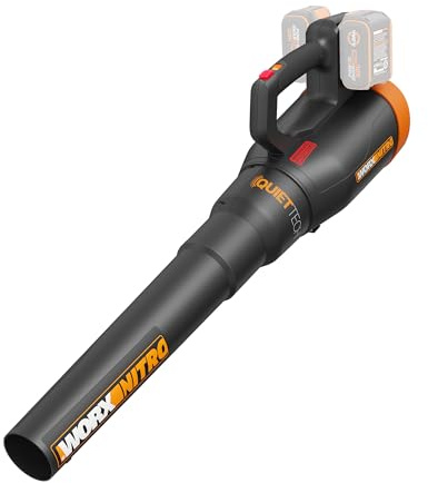 WORX Nitro WG581.9 40V Akku-Laubbläser, leises elektrisches Gebläse für die Rasenpflege mit 530CFM & 180MPH, Batterien & Ladegerät Nicht im Lieferumfang enthalten