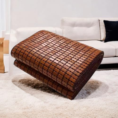 Colchón de cama de bambú refrescante, tapete de bambú carbonizado transpirable para dormir, ideal para el hogar, la escuela, el dormitorio, cómodo, ecológico, solución ligera para dormir