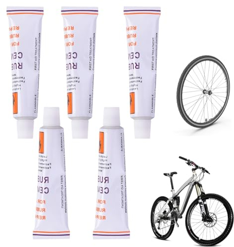 5PCS Tire Plug Glue,Bicycle Rubber Cement Tire Repair,Tire Repair for Bicycle Motorcycle Tires,Rubber Puncture Repair Tools,for Sidewall Bonding & Air Leakage of Tires,Instant Tyre Repair Glue
