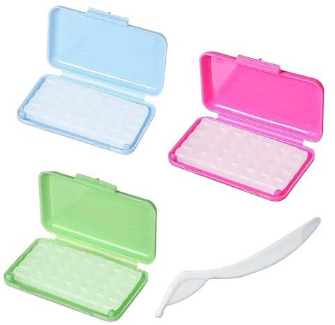 Dental Wax for Braces, Dental Oral Care Orthodontics Wax for Braces with Fruit Smell for Brace Wearers Gum Protection - 3 Boxs