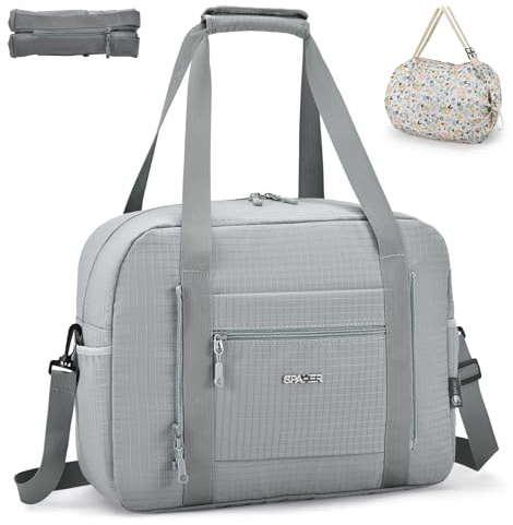 SPAHER Handgepäck Tasche 40x30x15 British Airways Faltbare Reisetasche Sporttasche Groß Weekender Damen Herren Gym Bag Tasche wasserdichte Duffle Bag Hand Luggage Schwimmtasche Fitness Bag