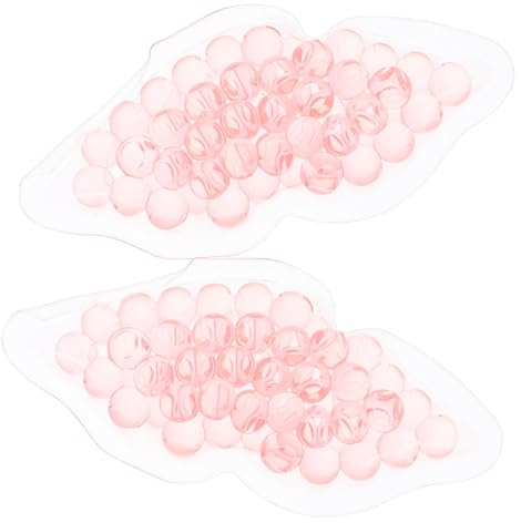 VICASKY 2pcs Reusable Hot Cold Lip Pads Tpu Gel Mask Comfortable Cooling Compress for Home Office Relaxation and Lip Care Lightweight Soothing