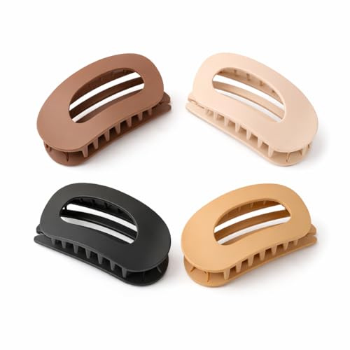Generisch Pack of 4 Hair Clips for Women, French Hair Clips, Strong Hold Side Hair Clip, Flat Secure Hold Inner Teeth Hair Claws