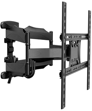 Soporte de Pared para Televisor TV orientable para Pantallas de 32 a 75 Pulgadas LED LCD Planos y Curvos VESA Desde 75x75mm hasta 400x400mm, Inclinable y Giratorio.