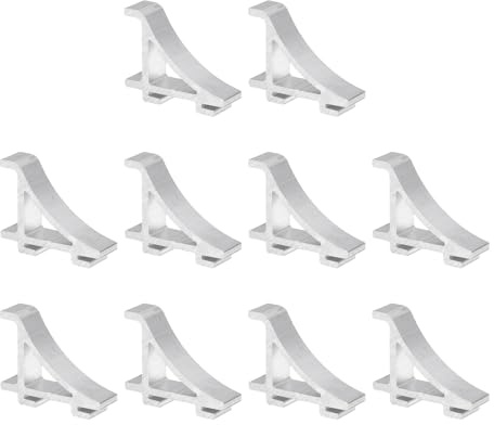 sourcing map 10Pcs Refrigerator Shelf Clips, 20mm, Silver | Aluminum,Freezer Shelving Pegs Replacement Cooler Rack Support Brackets,for Home Refrigerators Shelves Secure
