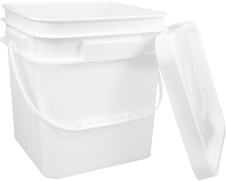 TOYANDONA Contenitore Quadrato 10l Coperchio Ermetico e Manici Laterali, Secchio Multifunzionale per Detersivo in Polvere e Conservazione Alimenti, Distributore per Bucato e Cucina