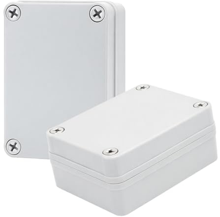 2-Pack IP65 Waterproof Junction Box – Outdoor Electrical Box with Cable Glands, Weatherproof Enclosure for Garden & Industrial Wiring Projects