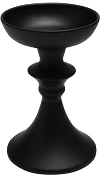 ZYDYRX 1 candelabro Negro de Metal para Velas de Pilar rústico Vintage portavelas para Bodas Ocasiones Especiales Fiestas