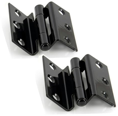 SCORPIO HARDWARE® Storm-Proof Shutter Hinge Black Zinc Plated Brass 63mm/2.5-Inch Folding Cabinet Hinges for Windows Cabinets Boxes (Black)