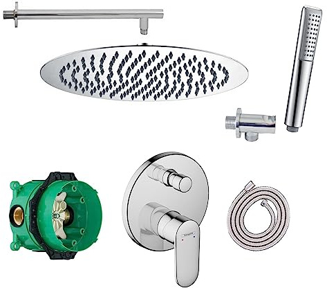 vanvilla Duschsystem Unterputz mit Duscharmatur Hansgrohe poliert HGE105