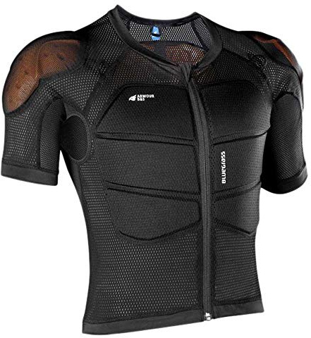Bluegrass Armour Protektorenshirt Unisex aus Stretch-Mesh-Gewebe, 3 Rückentaschen, Slim-Fit-Schnitt, Farbe: Schwarz, Größe: L, 571 100 07