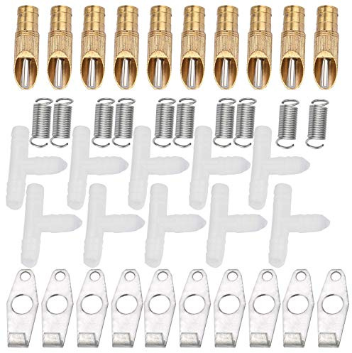 10 Stück Pet Waterer Edelstahl Nippel Trinker Feeder Trinker Automatischer Kaninchen Nippel für Kaninchen Ratte Maus Frettchen Meerschweinchen(Duckbill-Weiß)