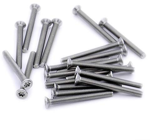 M1,6 (1,6 mm x 16 mm) TX-Senkkopf-Maschinenschraube – Edelstahl (A2) (20 Stück)