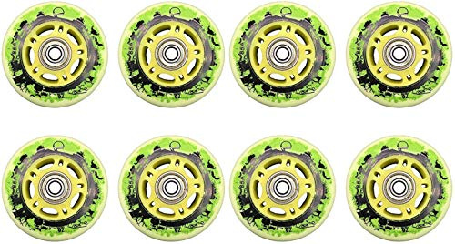 ZXLLAFT Rollen für Inlineskates, Fitness-Skates für Hockey, PU-Ersatzrad für den Außenbereich, 85 A, 72 mm, 76 mm, 80 mm, Zubehör, 8 Stück