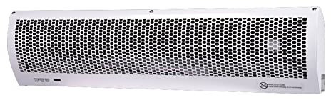 Devola Over Door Electric Heater 4000W Air Curtain with Remote Control | Ceiling Suspension or Wall-Mounted | PTC Heating Element & Adjustable Thermostat | 2 Heat Settings | White DVSH40WH