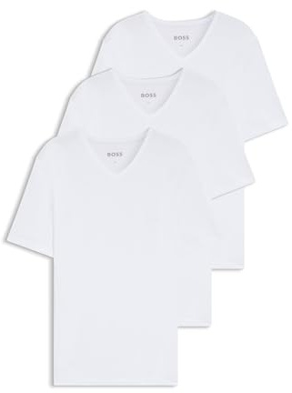 BOSS Hugo Herren T-Shirt Vn 3p Co T-Shirt, White 100,M