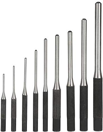 Tyenaza 9-teiliges Spannstift-Durchschlag-Set, langlebiges Stahl-Spannstift-Durchschlag-Set Mechanik Professionelles Werkzeug-Set für die Automobil- und Uhrenreparatur