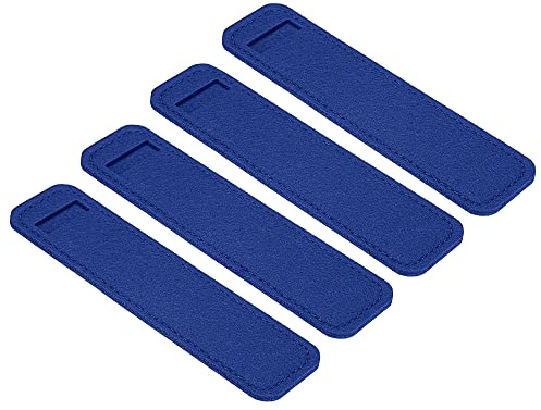 PATIKIL 4Pack Filzstift Etui Stifteetui Kugelschreiber-Etui Mini Blau | Filz Bleistift Tasche, Schutzhülle Etui Halter