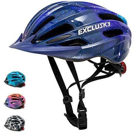 Kids Helmet Exclusky Bike Helmet for Kids Child Boys Girls Bicycle Helmet Age 5-13 Adjustable Cycle Helmet 50-57cm