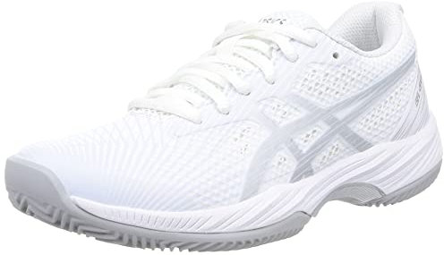 ASICS Damen Gel-Game 9 Clay/OC Sneaker, Blanc Pur Argent, 40.5 EU