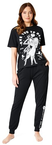 Disney Nightmare Before Christmas Ladies Pyjamas Set Nightwear T-Shirt Long Bottoms PJs Gifts for Women and Teenagers