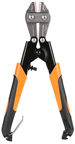 Tomotato Mini Bolzenschneider, 20,3 cm Robust CRV Mini Bolzenschneider Drahtkabelschneider Zange Scherenschneidwerkzeug zum Schneiden von Bolzen, Ketten, Gewindestangen