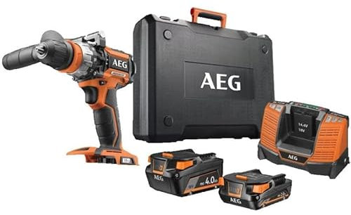 Trapano avvitatore AEG 18V Brushless - Batterie da 4,0Ah e 2,0Ah - Caricabatterie - BSB18SBL2-X02