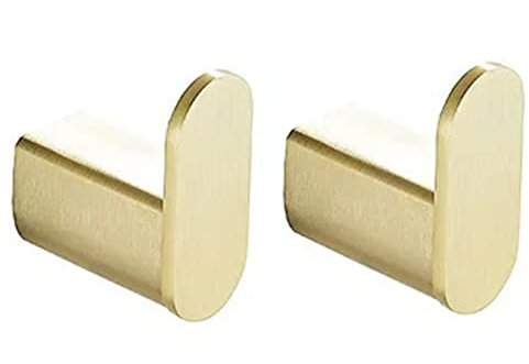 Türhänger, Wandhaken, Handtuchhaken, Badezimmerhaken, Wandhandtuchhaken, 2 Stück, goldene Kleiderhaken, robuster Kleiderhakenhalter for Badezimmer, Küche, Garage, Zuhause, Hotel, Büro, Schrank, C (Grö