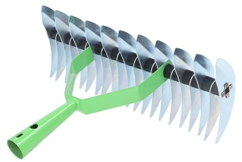 Bogenrechen, Robuster Gartenrechen, Zinken-Rechen mit Metallkopf, Werkzeug Zum Auflockern des Bodens, Sammeln von Blättern, Nivellieren von Rasen, Landwirtschaft,