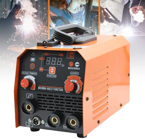 Hydravex Saldatore, saldatrice ad Arco 120A IGBT Display Digitale LCD Saldatore ad avviamento a Caldo con Supporto per elettrodo, Morsetto da Lavoro, Cavo Adattatore di Alimentazione in Ingresso