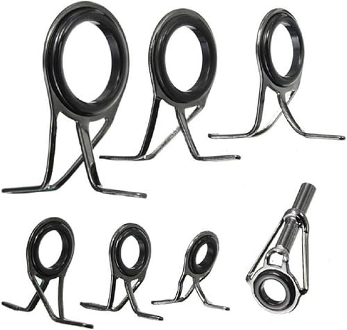 Angelruten-Reparatur-Set, Angelruten-Reparatur-Set, Angelrutenführungen, Ersatz-Set, Angelruten, Ruten und Zubehör, 7 Stück