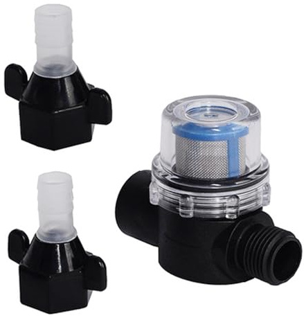 BOROCO Vorfilter Pumpenfilter, Inline-Wasserfilter für Gartenpumpen und Hauswasserwerke mit Filtereinsatz Pumpe
