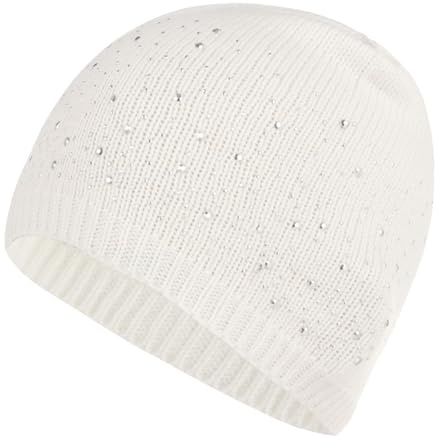 NaLatia Damen Beanie Mütze mit Strass Slouch Jersey Mütze Fraun Elastisch Weich Bequem Strickmützen 2024 Frühjahr Sommer Glitzer Damenmütze