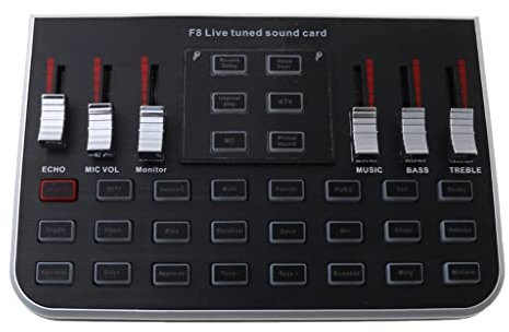 Carte Son F8 Live Version Anglaise 6 Modes Mixeur Vocal Microphone Webcast