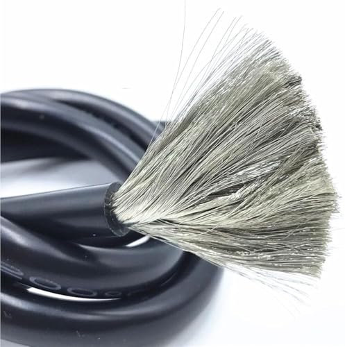 Cavo elettrico Tubo Casa 10 metri Cavo in silicone morbido Resistente al calore 16AWG 12AWG 13AWG 14AWG 15AWG 17AWG 18 20AWG a 30AWG Filo Terreno Elettronica (Colore: Nucleo 1,0 mm, Dimensioni: Nero)(