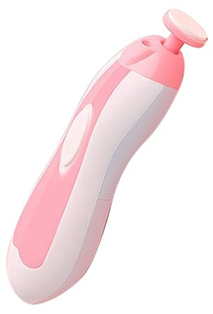 Elektrisk Nagelfil, 6 i 1 Baby Nageltrimmer Elektrisk Nageltrimmer Kit Baby Nagelfil Baby Nagel Trimmer med 6 St Slipmoderhuvud Ledande Ljus för Spädbarn SmåBarn Barn (Blå) (Rosa)