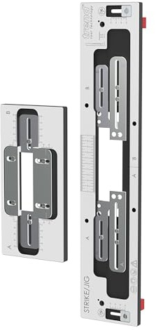 Trend Professional Strike & Keep Router Jig, Fully Adjustable Dual-Layer Design for Face Plate and Mortise Routing, Fits All Common Latch and Lock Types, Includes Carry Bag /, [Color]