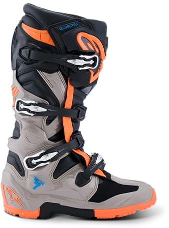 Alpinestars Tech 7 Enduro 2026 Stivali da motocross, grigio/nero/arancione, 9
