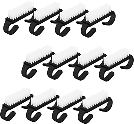 PACKOVE 12 Brosses Manucure de Corne, Nettoyage Doux des Ongles, Nylon et Plastique ABS, Format Portable, pour Manucure Solide