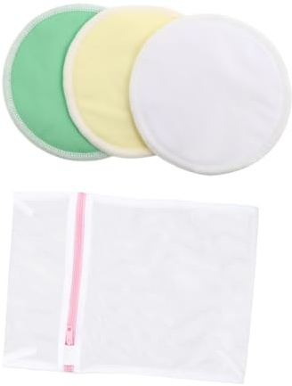 SOPOTUTU 4 Coppette Assorbilatte Riutilizzabili in Bambù Strati Assorbenti Post Parto Traspiranti e Resistenti al Lavaggio per Allattamento Confortevole Perdite