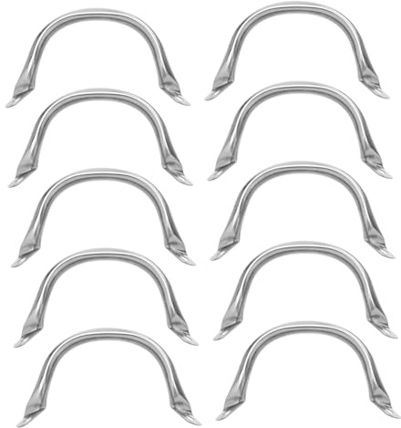 MUELODSIC 10 Piezas Asas Laterales de Repuesto para Ollas Mango de Acero Inoxidable Resistente Altas Temperaturas Accesorio Duradero para Cocina Fácil Instalación y Antideslizante