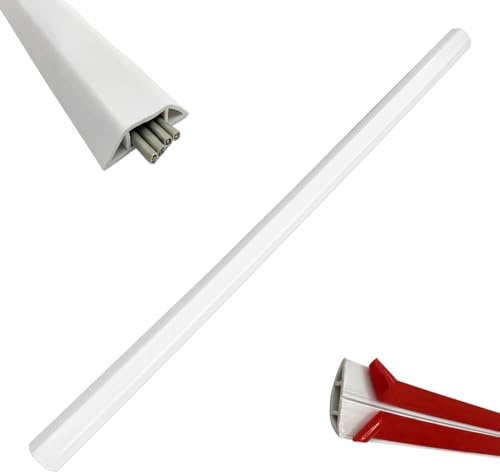 Shaersu Cubrecable Eléctrico | Canaleta de Gestión de Cables,Cubierta Impermeable para Exteriores Hogar Baño Dormitorio Oficina Sala