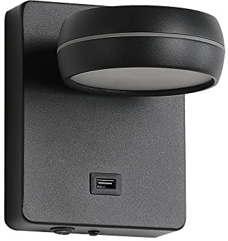 LYGXWJFC Lampade da Parete Applique Lampada da Lettura a LED per Montaggio a Parete Lampada da testiera Regolabile, Sconce cablata con Uscita USB, Luci da Parete per Interni per Camera da Letto