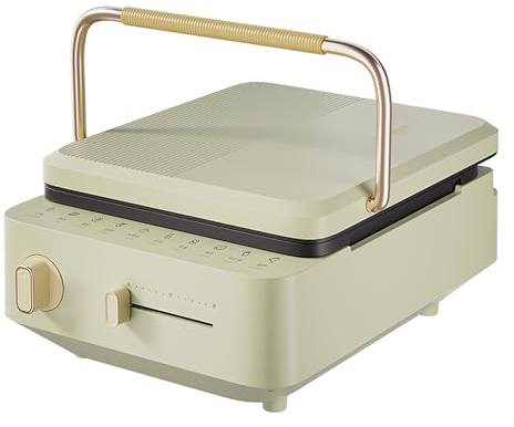 Poêle à Pâtisserie éLectrique Multifonctionnelle, Poêle éLectrique avec Couvercle, Poêle Antiadhésive, Poêles éLectriques 2 en 1, pour Barbecue Coréen, Marmite Chaude