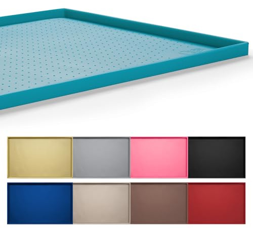 Hubulk Futternapfmatte aus FDA mit Silikonbeschichtung für Lebensmittelkontakt geeignet, Anti-Rutsch-Beschichtung, kein Kleckern mehr, für Katzen und Hunde