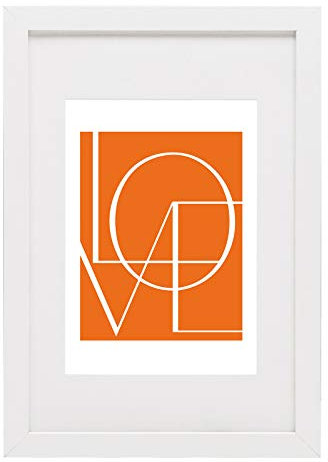 WOLTU Cornice per Foto 30x40 cm da Parete e Tavolo, Montaggio Verticale o Orizzontale, Cornice per Poster con Cornice in Legno e Pannello in Plastica, Bianco