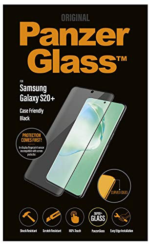 Samsung Galaxy S20+ Case Friendly Displayschutzfolie, Schwarz