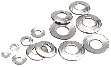 XIZONLIN M12 Rondella Conica - Rondelle con Bloccaggio a Molla in Acciaio Inox Doppia Spalla