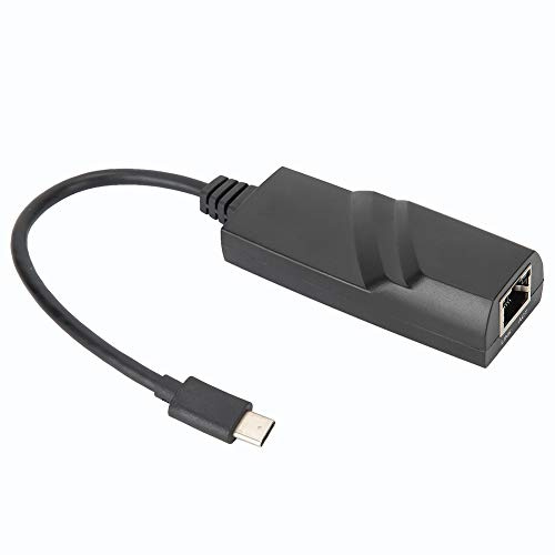ASHATA Adaptador de Red USB 3.1 a Gigabit Ethernet, Cable Adaptador Gigabit Ethernet Tipo C, convertidor de Adaptador LAN de Red Gigabit 10Gbps para notebooks Book, teléfonos móviles, tabletas